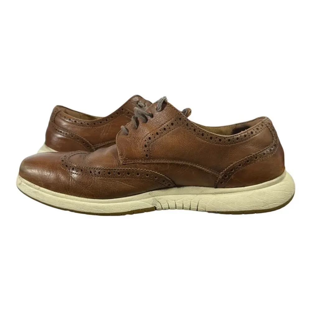 Florsheim Work Comfortech Shoes Men's Size 11.5 D Lace Up Oil Resisting Brown